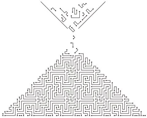 Maze with Circuit Board texture, sandy clock Stock Illustration