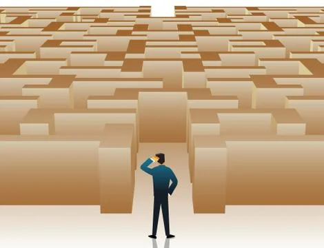 Maze confusion Illustrazione stock