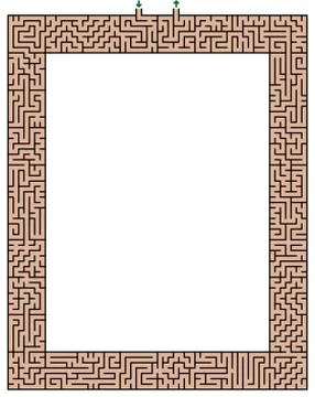 Maze Frame High Size Blank Stock Illustration