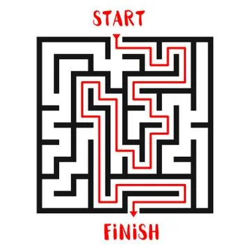 Maze Game background. Labyrinth with Entry and Exit. イラスト素材