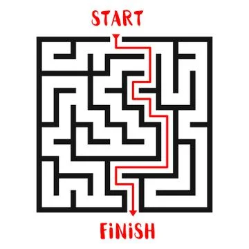 Maze Game background. Labyrinth with Entry and Exit. イラスト素材