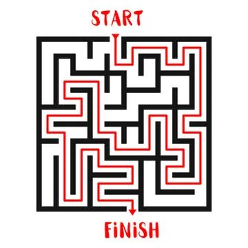 Maze Game background. Labyrinth with Entry and Exit. イラスト素材