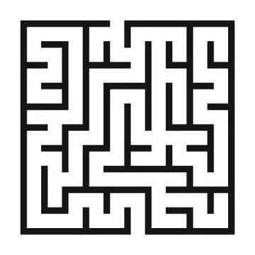 Maze Game background. Labyrinth with Entry and Exit. 스톡 일러스트