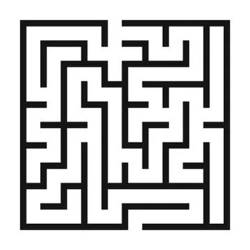 Maze Game background. Labyrinth with Entry and Exit. Stockillustratie