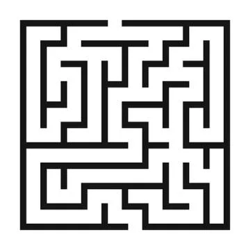 Maze Game background. Labyrinth with Entry and Exit. Stockillustratie