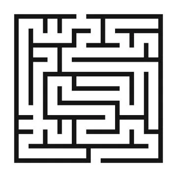 Maze Game background. Labyrinth with Entry and Exit. 스톡 일러스트