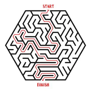 Maze Game background. Labyrinth with Entry and Exit. 스톡 일러스트