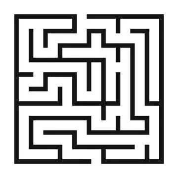 Maze Game background. Labyrinth with Entry and Exit. Stockillustratie