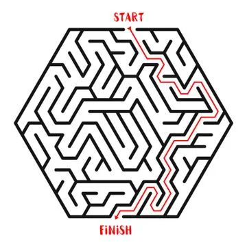 Maze Game background. Labyrinth with Entry and Exit. 스톡 일러스트