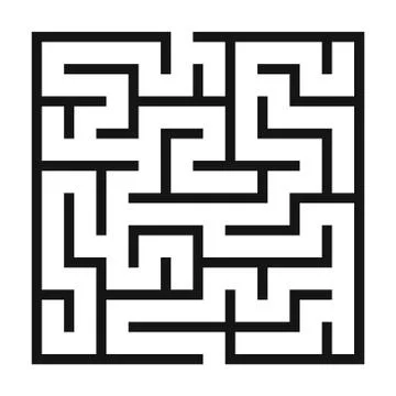 Maze Game background. Labyrinth with Entry and Exit. 스톡 일러스트