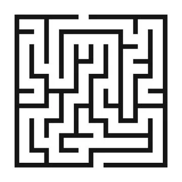 Maze Game background. Labyrinth with Entry and Exit. Stockillustratie