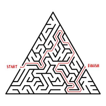 Maze Game background. Labyrinth with Entry and Exit. Illustrazione stock
