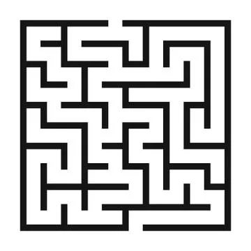 Maze Game background. Labyrinth with Entry and Exit. Stockillustratie