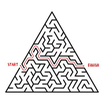 Maze Game background. Labyrinth with Entry and Exit. Stockillustratie
