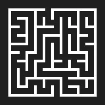 Maze Game background. Labyrinth with Entry and Exit. Stockillustratie