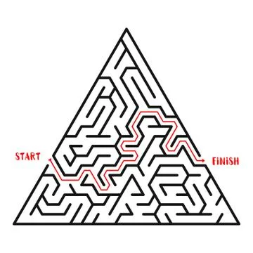 Maze Game background. Labyrinth with Entry and Exit. Illustrazione stock