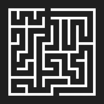 Maze Game background. Labyrinth with Entry and Exit. 스톡 일러스트