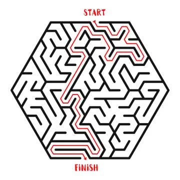 Maze Game background. Labyrinth with Entry and Exit. Иллюстрация