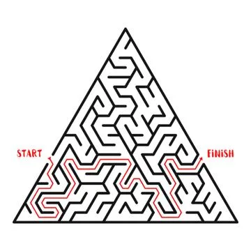 Maze Game background. Labyrinth with Entry and Exit. Illustrazione stock