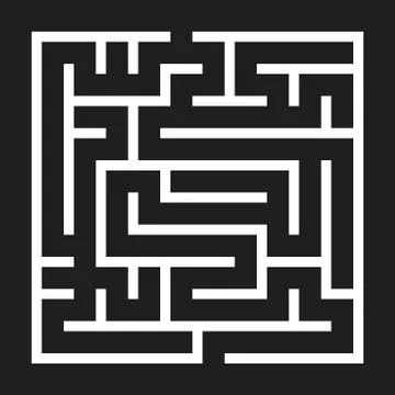 Maze Game background. Labyrinth with Entry and Exit. 스톡 일러스트