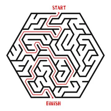 Maze Game background. Labyrinth with Entry and Exit. Stockillustratie