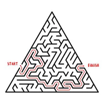 Maze Game background. Labyrinth with Entry and Exit. Illustrazione stock