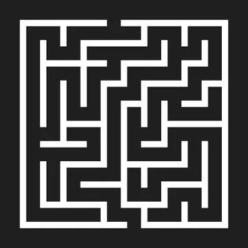 Maze Game background. Labyrinth with Entry and Exit. 스톡 일러스트