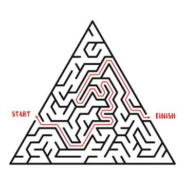 Maze Game background. Labyrinth with Entry and Exit. Stockillustratie