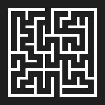 Maze Game background. Labyrinth with Entry and Exit. 스톡 일러스트