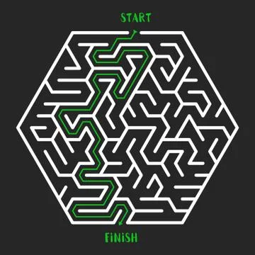 Maze Game background. Labyrinth with Entry and Exit. Stockillustratie