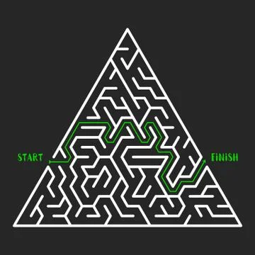 Maze Game background. Labyrinth with Entry and Exit. Illustrazione stock