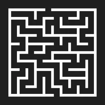 Maze Game background. Labyrinth with Entry and Exit. イラスト素材