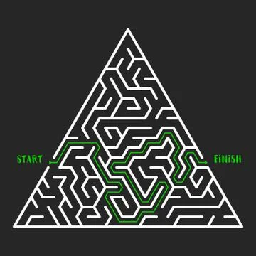 Maze Game background. Labyrinth with Entry and Exit. 스톡 일러스트