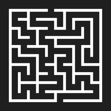 Maze Game background. Labyrinth with Entry and Exit. Stockillustratie