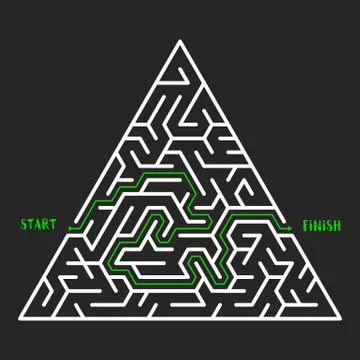 Maze Game background. Labyrinth with Entry and Exit. Stockillustratie