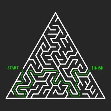 Maze Game background. Labyrinth with Entry and Exit. Illustrazione stock