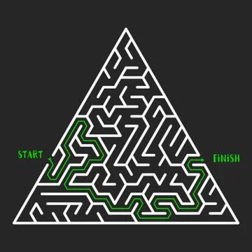 Maze Game background. Labyrinth with Entry and Exit. Stockillustratie