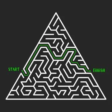 Maze Game background. Labyrinth with Entry and Exit. 스톡 일러스트