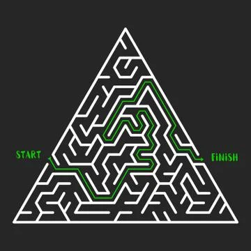 Maze Game background. Labyrinth with Entry and Exit. 스톡 일러스트
