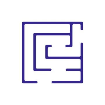 Maze game icon vector outline illustration 스톡 일러스트
