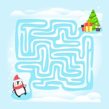 Maze game illustration Stock Illustration
