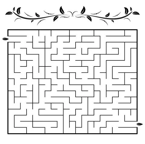 Maze game. Vector illustration. Isolated border for text, invitations, cards, Stock Illustration