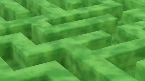 Maze green, labyrinth motion graphics, camera flies over landscape Stock Footage 174671634
