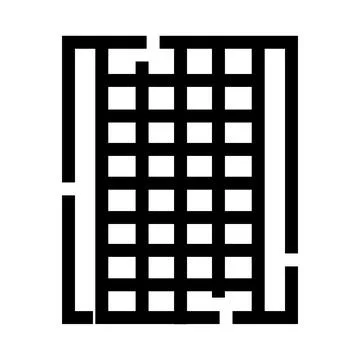 Maze grid labyrinth icon for problem solving strategy Stockillustratie