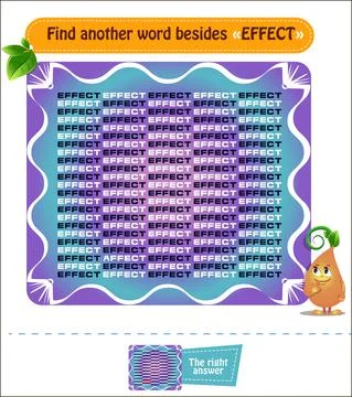 Maze guess the words effect Stock Illustration
