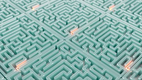 Maze Horizontal Movement with Line Animation 2 Stock Footage 265009890