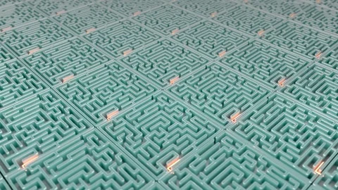 Maze Horizontal Movement with Line Animation 3 Stock Footage 265010229