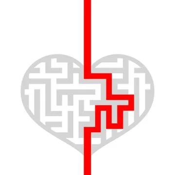 Maze as human heart Stock-Illustration