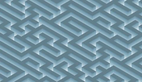 The maze, labyrinth - endless Illustrazione stock