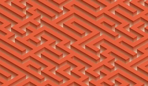 The maze, labyrinth - endless Stock Illustration